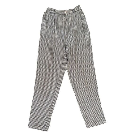 Worthington Beige Houndstooth Dress Pants Trouser Size 4 High Rise Stretch USA - Picture 2 of 9
